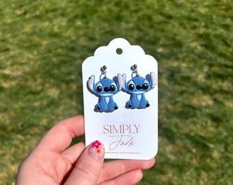Stitch clay earrings