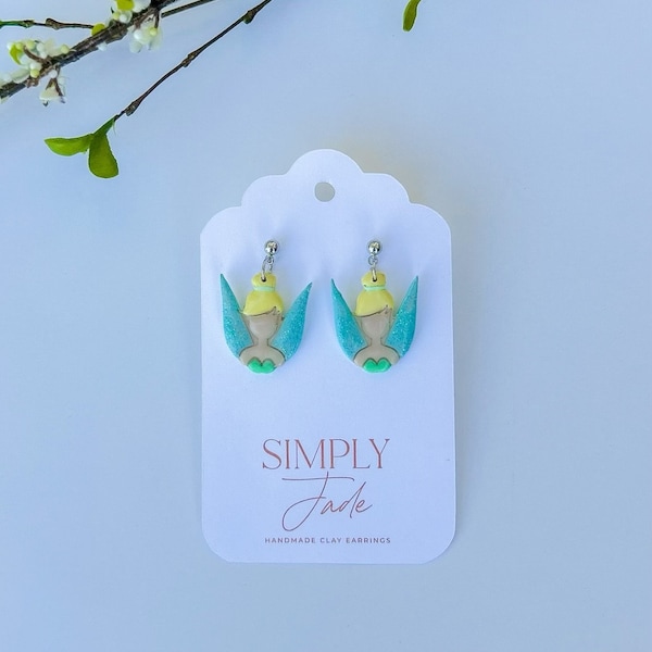 Tinker Bell Clay Earrings