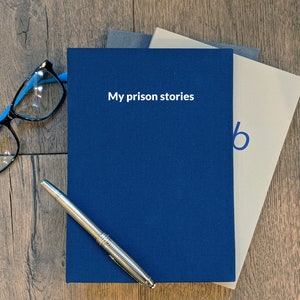 My prison stories notebook journal custom birthday office gift student personalize PU Leather Fabric Opts hard cover phone stand football