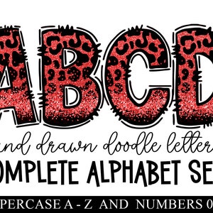 9-255 Glitter Red Letters - 1 inch Red Alphabet & Numbers Iron-on