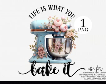 Blomblandare PNG: Bakningssublimeringsdesign (digital nedladdning)