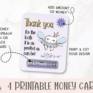 Printable Tooth Fairy Money Cards, Cute Tooth Fairy Money Cards, Tooth ...