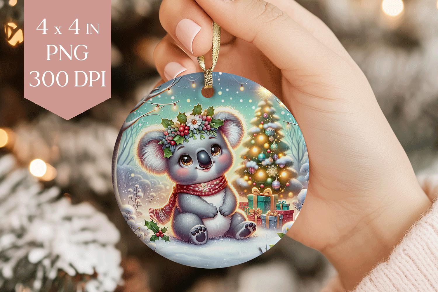 コアラのクリスマスオーナメント PNG、オーストラリアのお祝いの動物