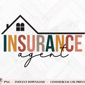 Insurance Agent PNG for Sublimation | Cute Sublimation PNG Design | Home Insurance Boho Premade Design For Sublimation or Printing