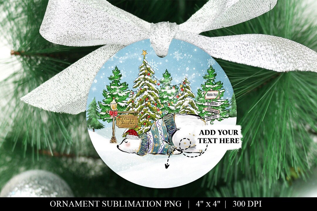 Polar Bear Ornament PNG for Sublimation - Etsy