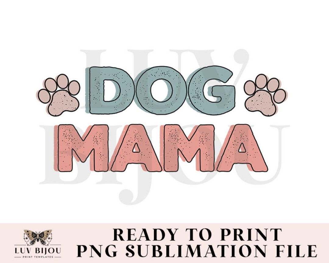 Pastel Dog Mama PNG Retro Dog Mom Sublimation Design - Etsy