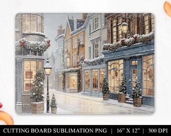 Christmas Coffee Bar Cutting Board Sublimation Design (Digital Download)