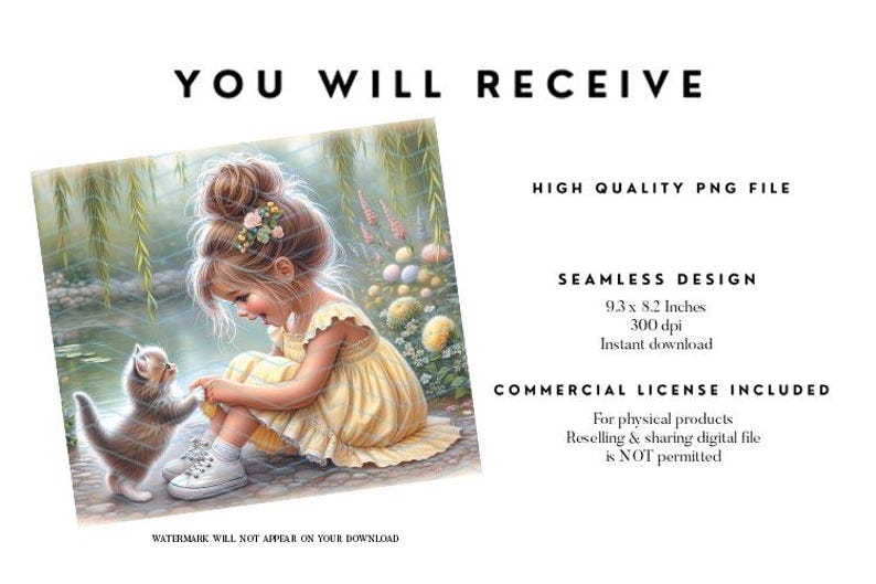 Cat Tumbler Wrap, Baby Kitten 20 Oz Skinny Sublimation Tumbler PNG