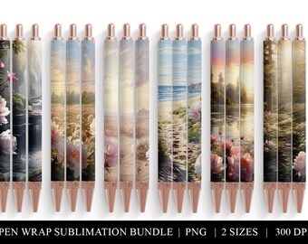 Peony Pen Wrap Bundle: Floral Vinyl Designs (Digital Download)