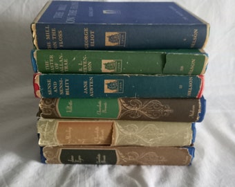 Bundle, Lot von 6 alten Nelson Classic Büchern. Bronte, Austin, Eliot