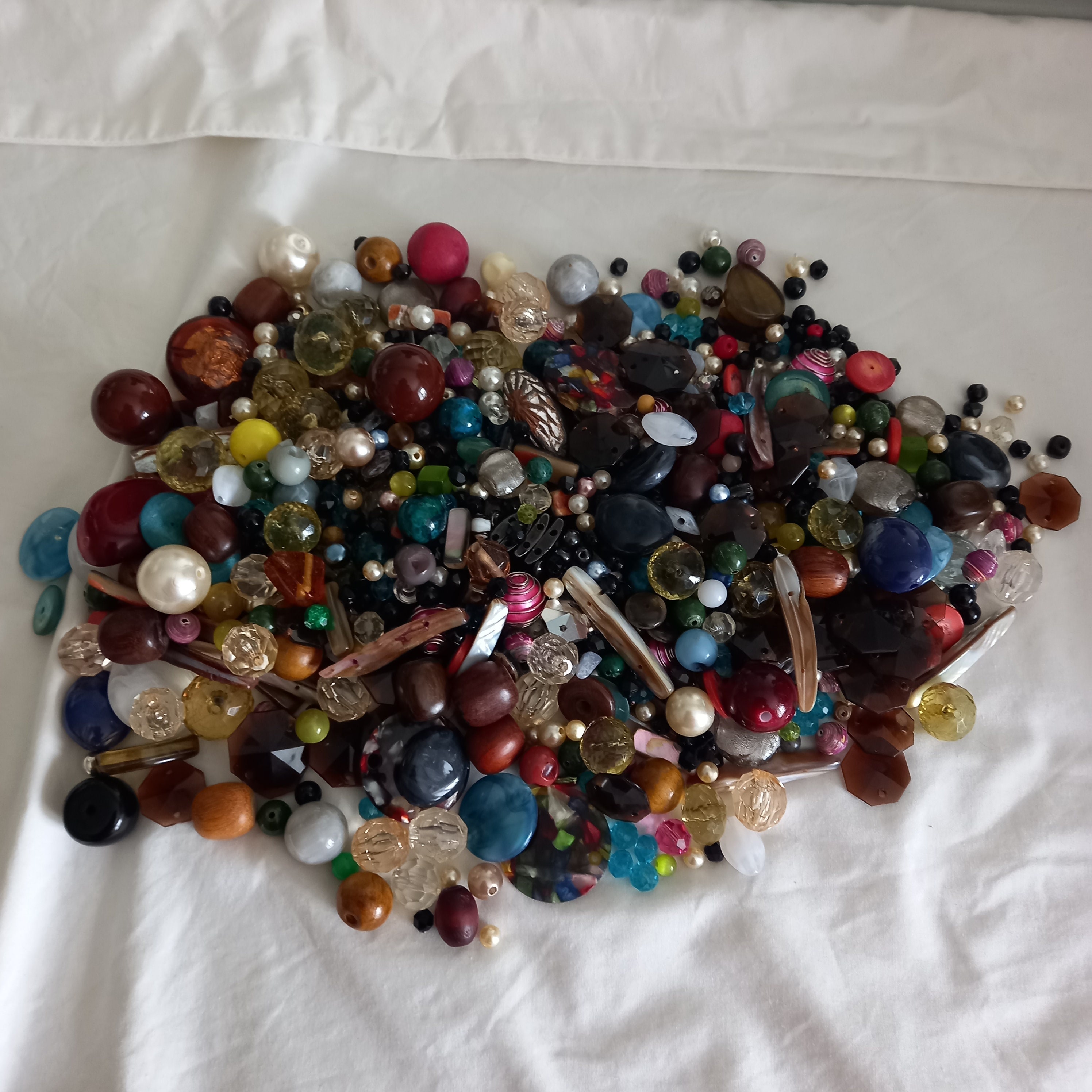 Glass Beads 500g / 1kg Mixed Crystal Bead Mix 4mm to 30mm Round