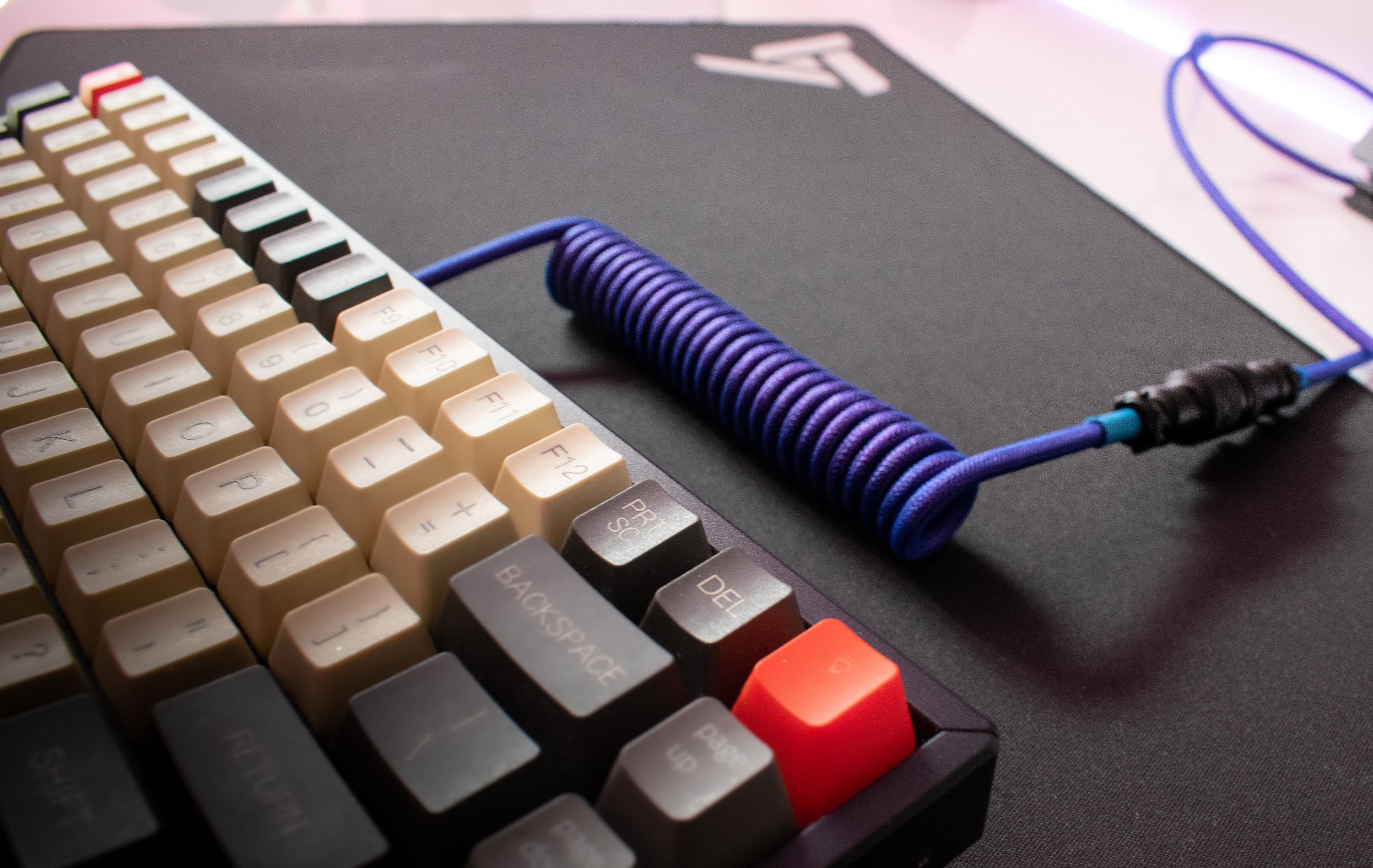 Custom Coiled Keyboard Cable USB Cable With Black Aviator Etsy Australia