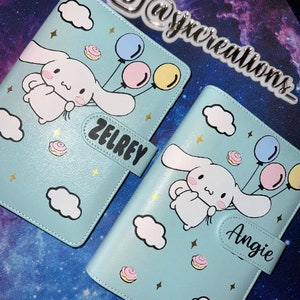 Cute Kawaii Puppy A6 Light Blue Budget Binder, Kawaii Budget Binder, Y2K Theme, Budget Binder personalizzato, Money Wallet, Cash Enveloves