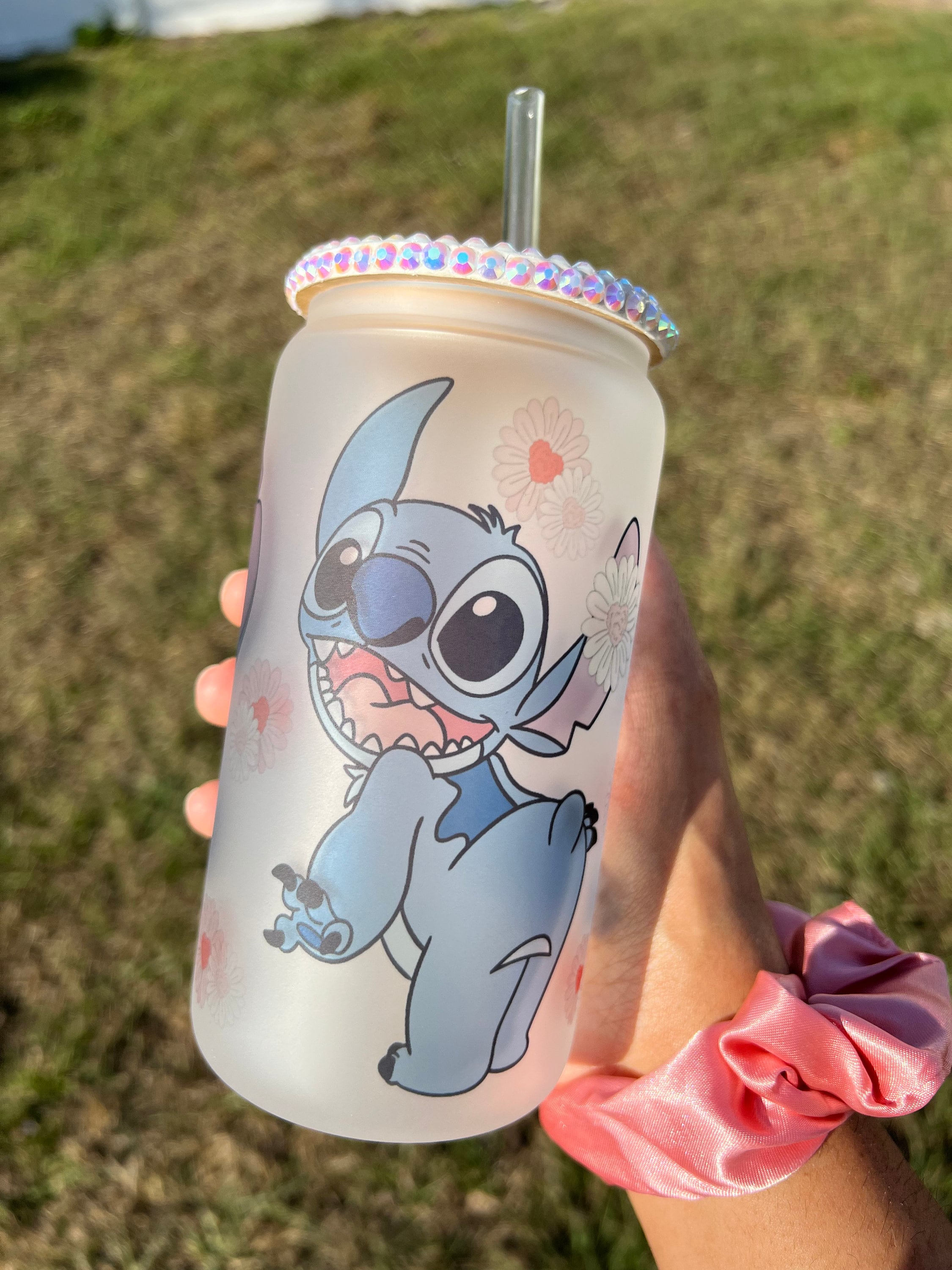 Cute Magic Stitch 16 Oz Frosted Beer Can Glass Cup Stitch -  in 2023