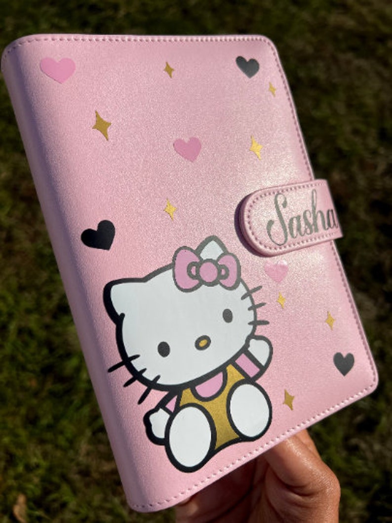 Cute Kawaii Kitty Personalized Pink Budget Binder Kawaii - Etsy