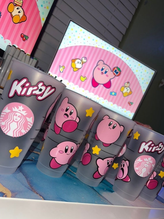 Kawaii Pink Gaming Kirby Character Personalized Starbucks Cold Cup, Cute  Anime Cups, Personalized Gifts, Gamer Girl Cups, Y2K 