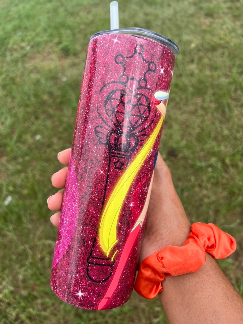 Pink Sailor Moon Inspired Skinny Metal Tumbler 20 OZ Tumbler Etsy
