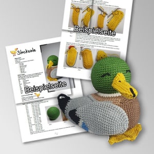 Crochet pattern duck (mallard) with rotating head [GER/ENG]