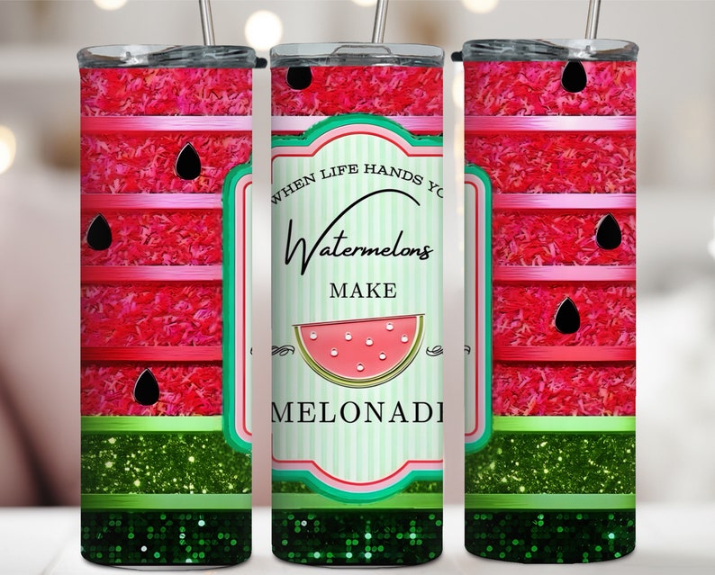 Watermelon Tumbler 20oz Tumbler Wrap. Commercial Use. Funny Saying