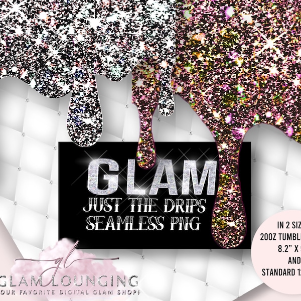 Glam PNG SVG Clipart, Bling Clipart, Digital Planner, Girly, Sparkly, Glitter Clipart, Dripping Clipart, Glam Overlays, 300 Dpi