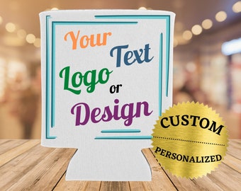 Custom Can Cooler | Personalized Cozie - Pick Design & Color - Standard Size | Party Event Favor