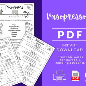Vasopressor Notes