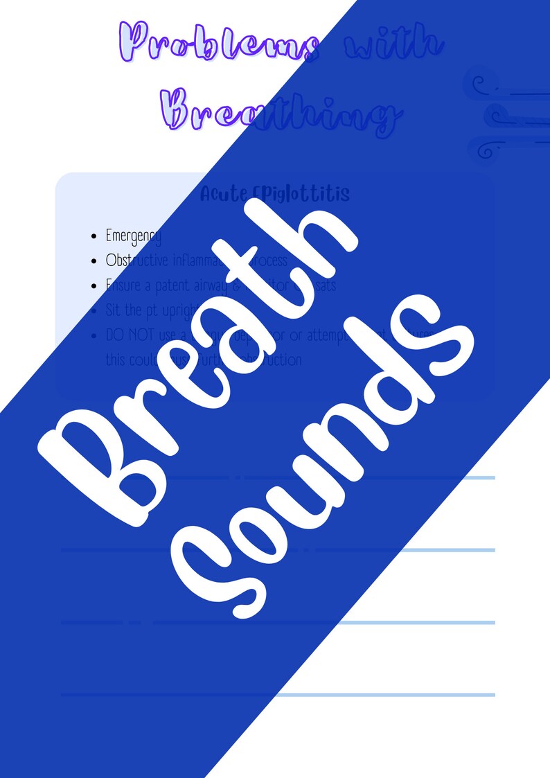 Breath Sounds & Respiratory Patterns Etsy