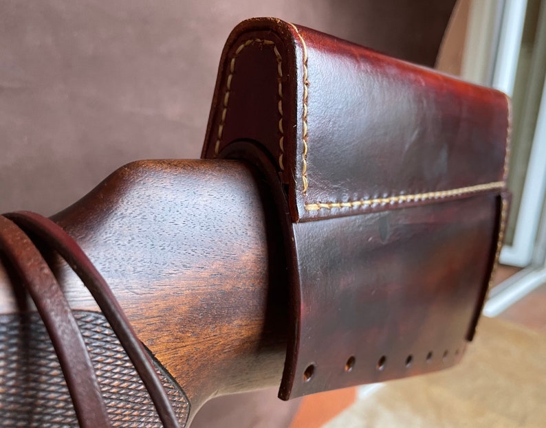 Custom Leather Rifle Stock Cover With Cheek Riser for Shiloh Etsy
