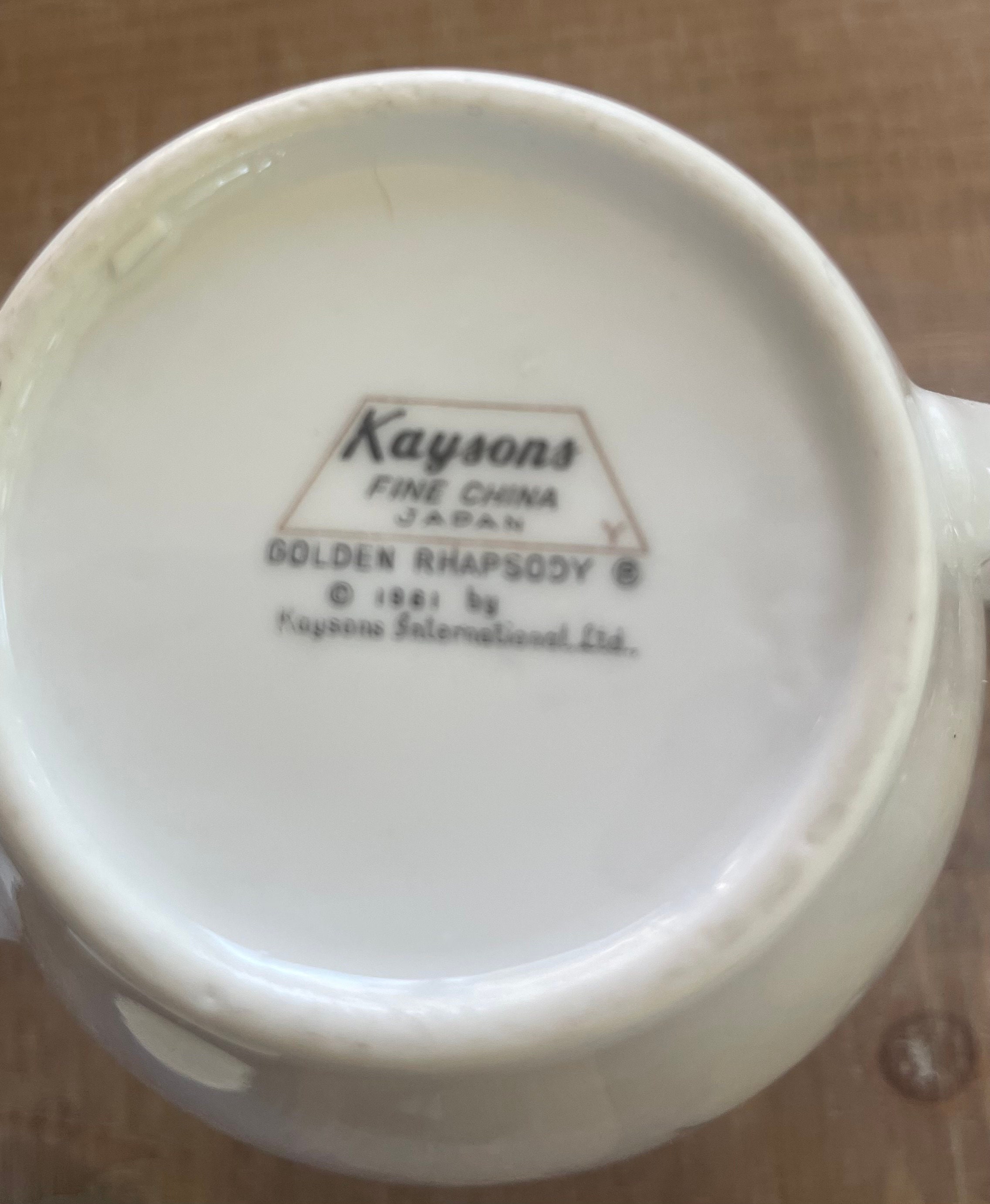 Kaysons Golden Rhapsody Teapot Cream and Sugar Butterdish Etsy