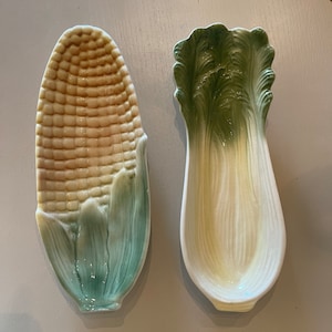 Vintage Cardinal Pottery Celery and Corn Cobb Relish Dishes