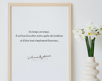 Affiche Poeme Jacques Prevert Ou A3 A Telecharger Ou A Etsy