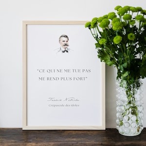 Printed poster famous quote by German philosopher Nietzsche. Beautiful gift for all occasions Quality print FRAME NOT INCLUDED