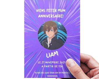 Invitation Manga Etsy