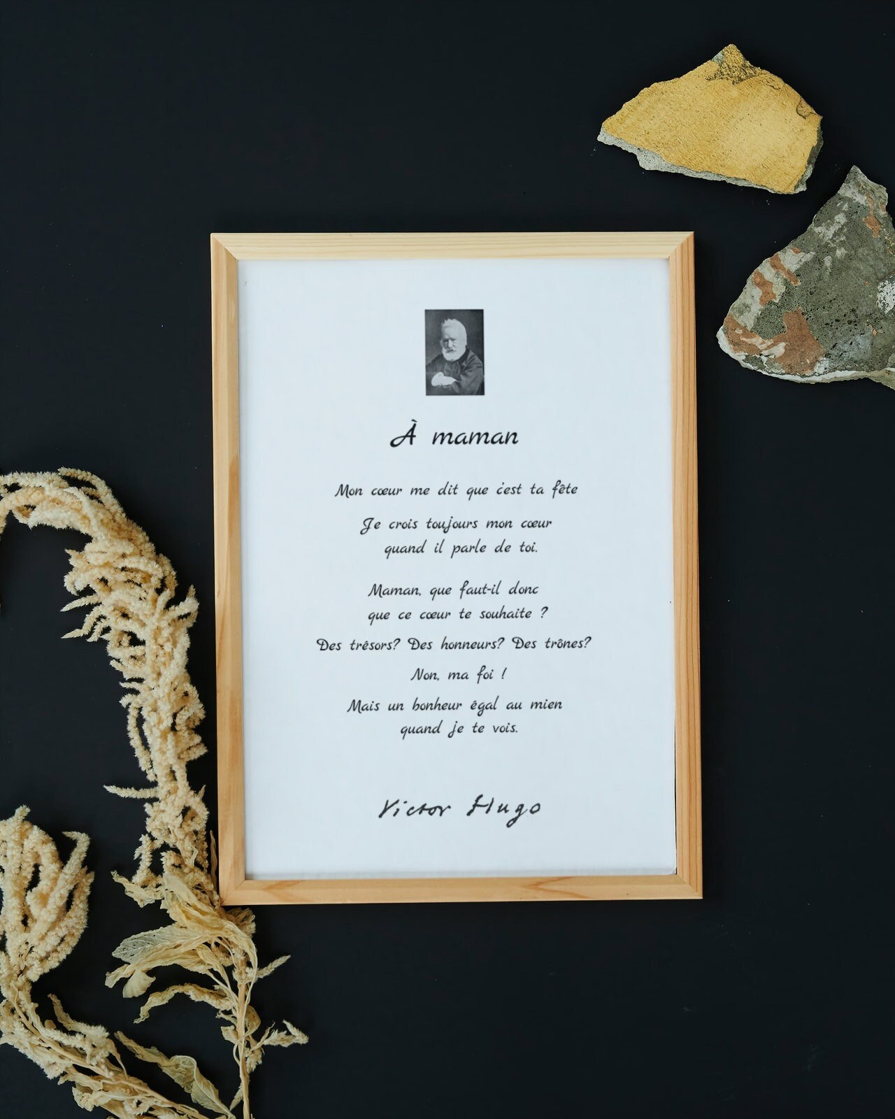Affiche Imprimée Poème Victor Hugo A Maman