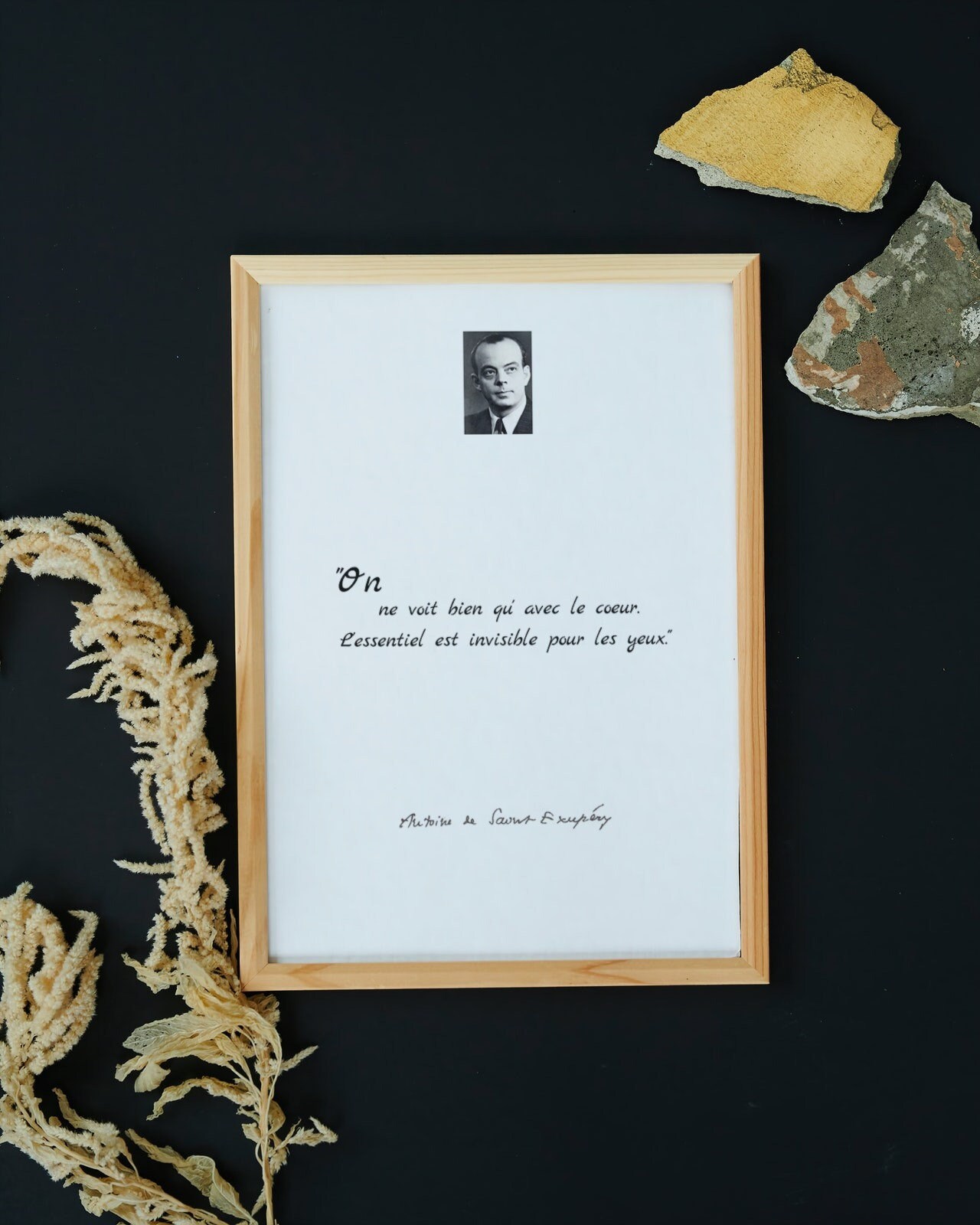 Affiche Citation Du Livre Le Petit Prince d'antoine de Saint Exupéry. Impression Qualité à Encadrer