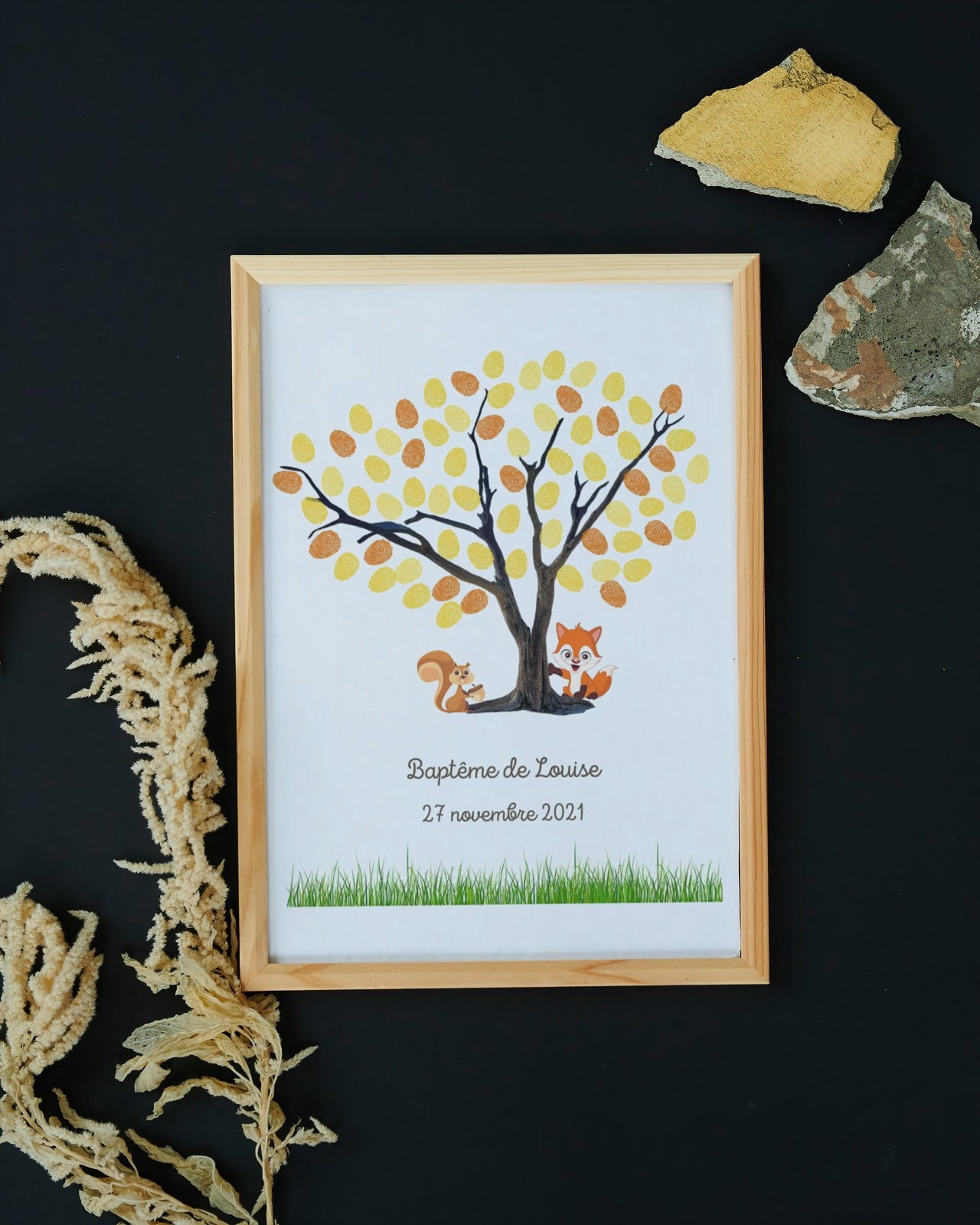 Arbre à Empreintes Personnalisable Baptême ou Anniversaire