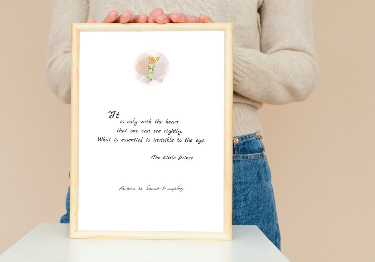 Thermomètre Le Petit Prince – Plaque Publicitaire Métal, Citation Saint-Exupéry
