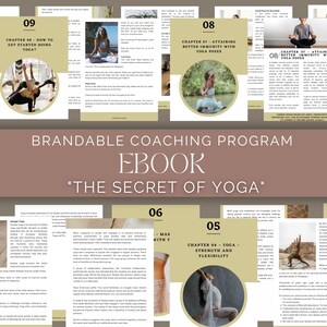 Done For You The Secret Of Yoga Brandable Coaching Program,Workbook,Ebook | Content for Health Coaches, Yoga, Wellness, Meditation Coach