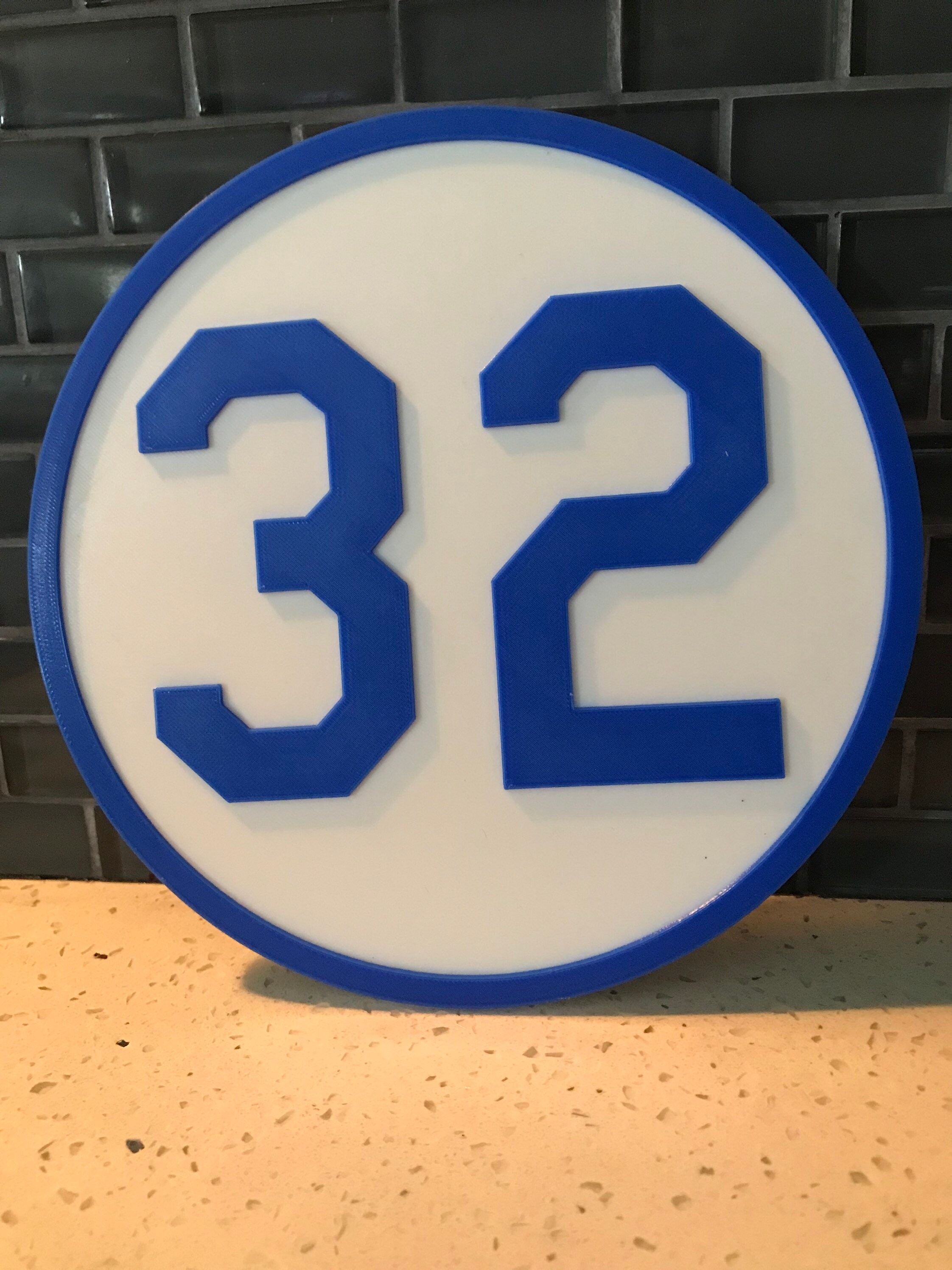 Dodgers Sandy Koufax #32 Retired Inch Plastic 3D Sign