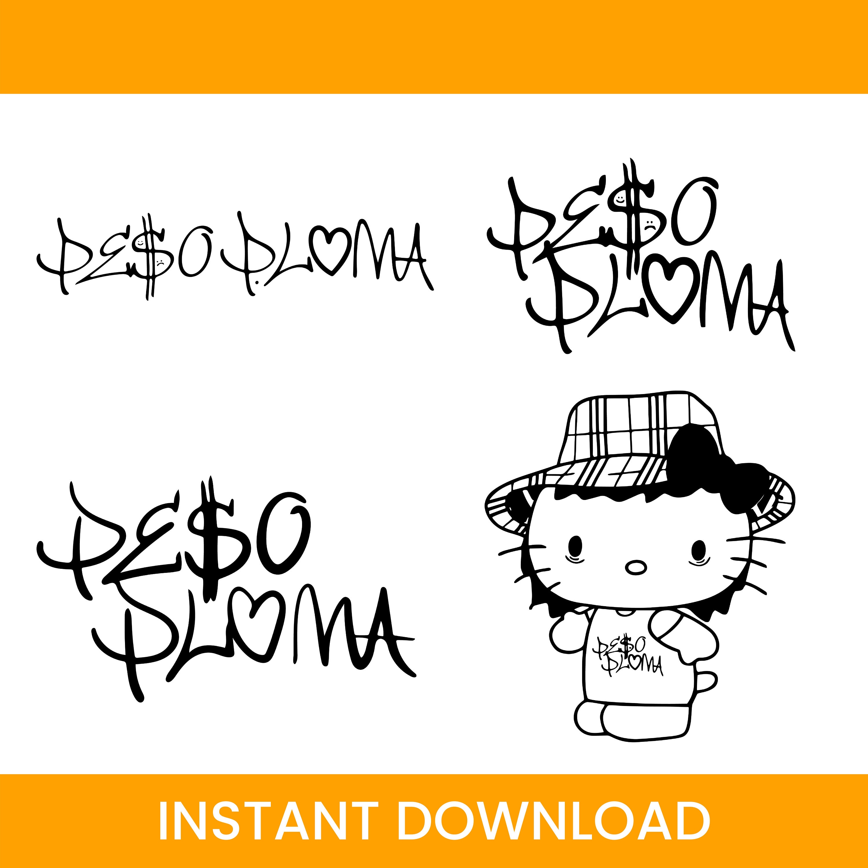 Peso Pluma SVG Peso Pluma Kitty Peso Pluma Digital Clipart Etsy Norway