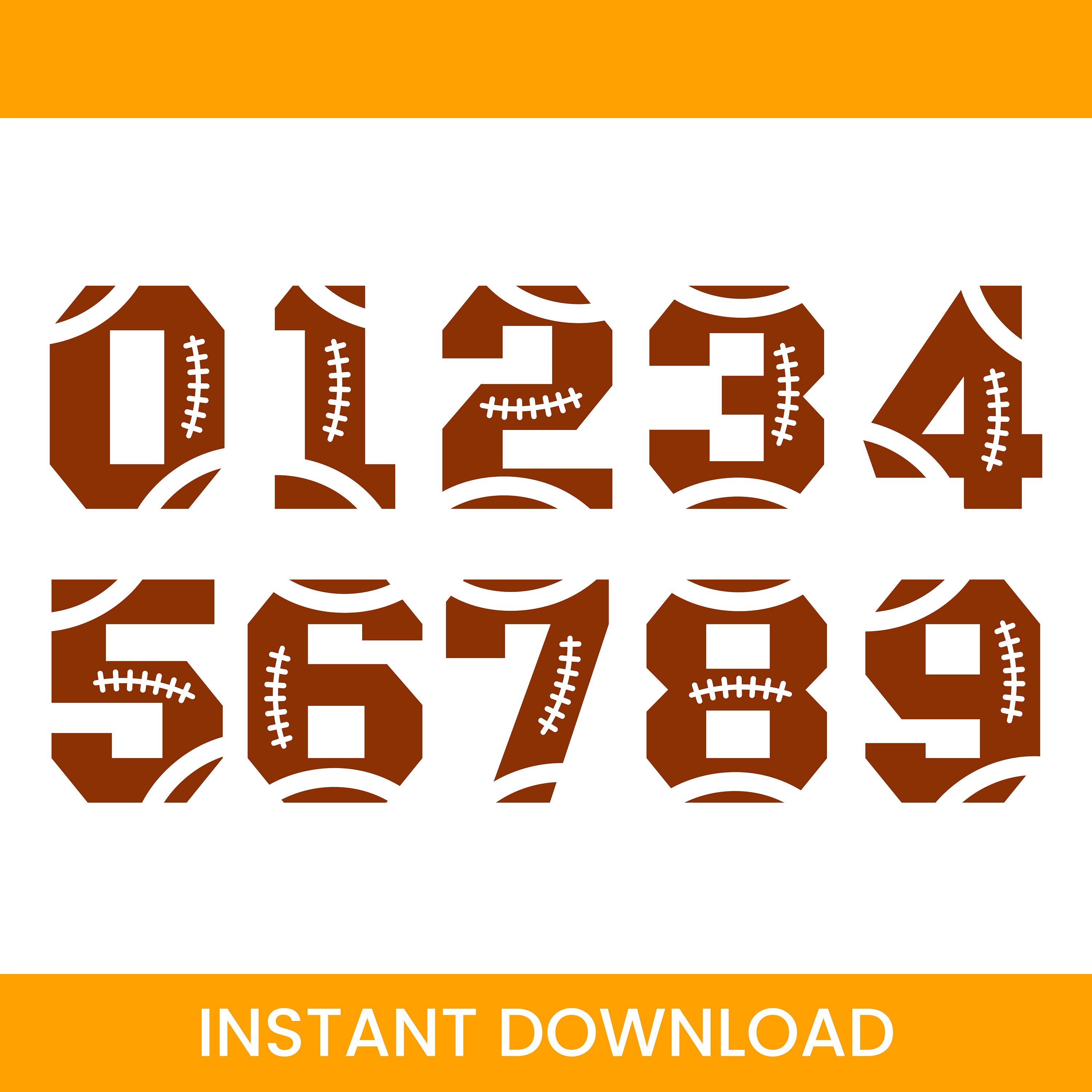 Football Number SVG PNG Football Svg Alphabet Football Font - Etsy
