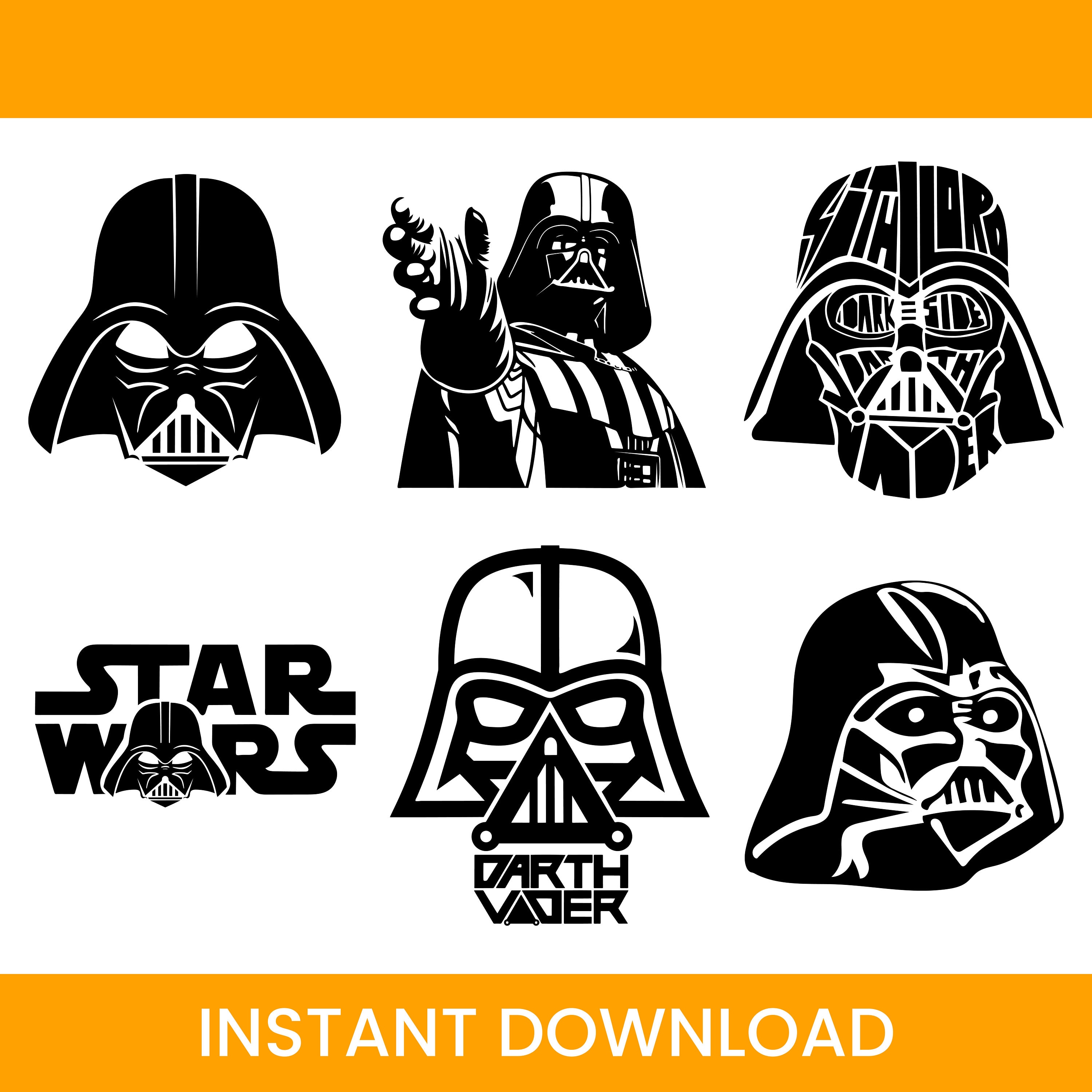 Darth Vader SVG Star Wars SVG Darth Vader Silhouettes Svg - Etsy