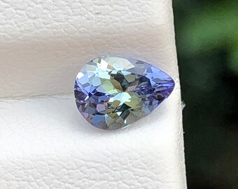 Natural Tanzanite, Light Multi Colour Tanzanite, 0.65 ct weight, 5.61 × 3.80 MM Size , Eye Clean ( both corner blue & Green from Middle )