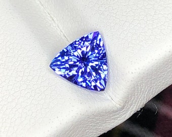 Natural Tanzanite , AA+ Colour Trillion Cut , 1.57 Ct Weight , 7.50 MM Size , Eye Clean