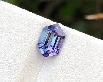 Natural Tanzanite Beautiful Cut, Long Hexagon ( Pnly few people make that cut ) 1.50 Ct Weight, 9.08 × 5.77 MM Size , Loupe clean