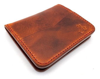 The Shiner Men’s Handmade Bifold Wallet Minimalist Wallet Leather Wallet Free Shipping on All Orders EDC