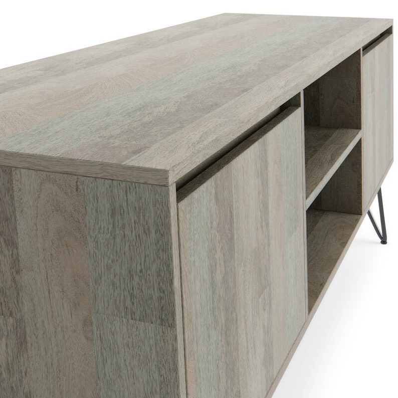 Gray Claudia Solid Wood Tv Stand for Tvs up to 65 Wood Etsy