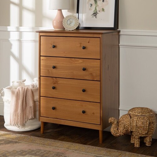 Caramel 4 Drawer Chest Four Drawers Offer Plenty of Storage Etsy
