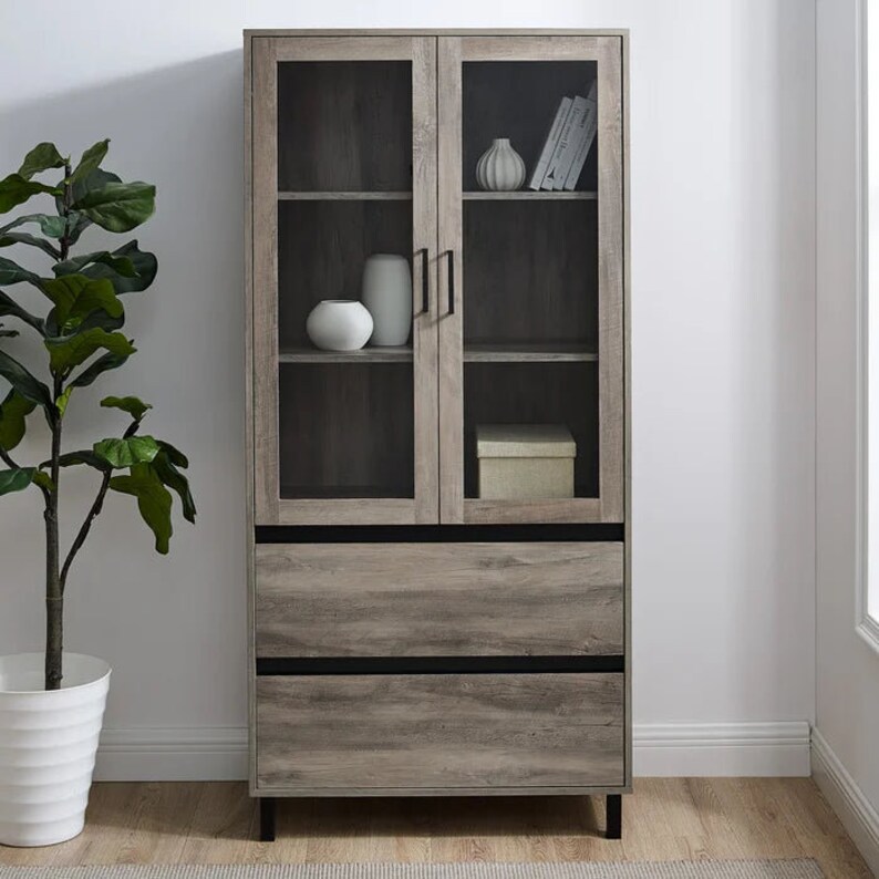 Gray Wash Isla 15.75'' Wide China Black Metal Etsy