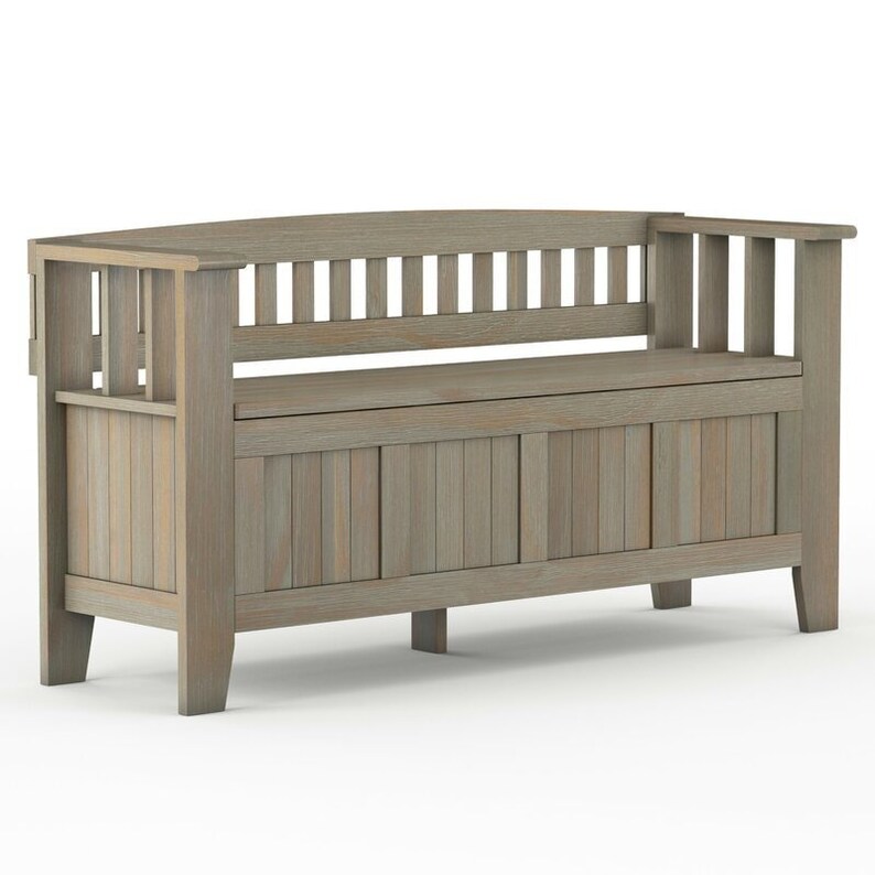 Solid Wood Flip Top Storage Bench Lift Bench Lid Opens Using Etsy